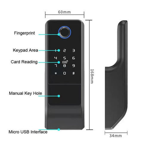 Fingerprint Lock  Digital Password Mechanical Key-CO00602-Veeddydropshipping