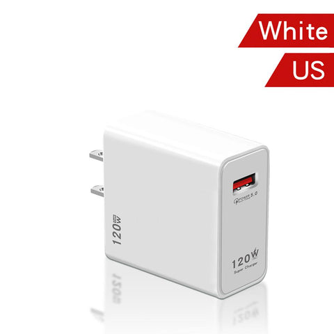 120W Super Fast Charging USB Charger EU/US/UK Plug-PA00039-Veeddydropshipping