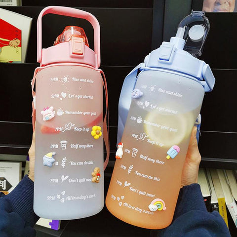 Motivational Drinking Bottle Sports Water Bottle-HA01267-Veeddydropshipping