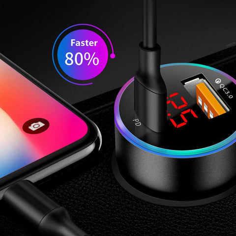 Quick Charge 4.0 3.0 USB Car Charger QC4.0 QC3.0-PA01149-Veeddydropshipping