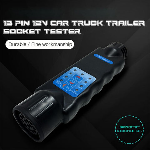 12V 7 13 Pin Trailer Tester Towing Vehicle Light Plug Socket Wiring Test-AM00280-Veeddydropshipping
