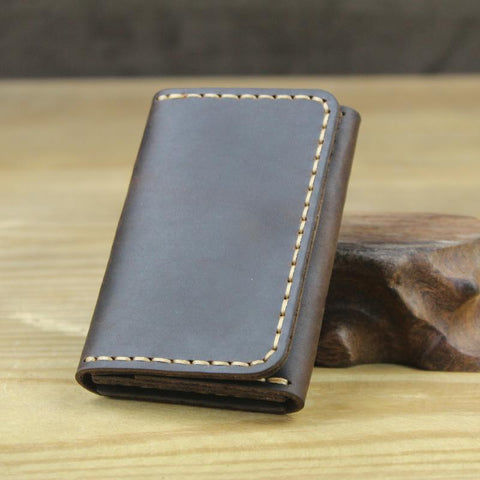 Leather Card Holder Men small Purse Credit ID card Holder-BS00582-Veeddydropshipping