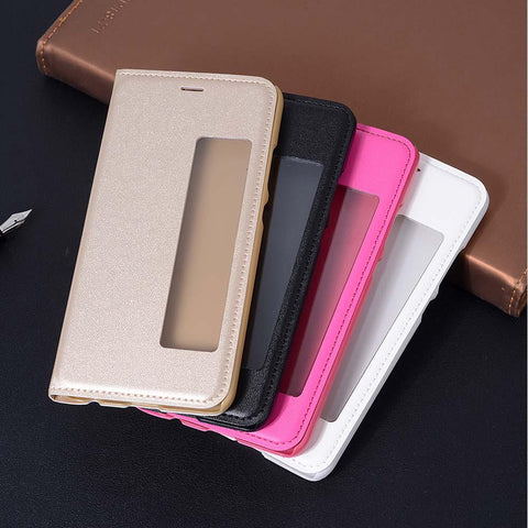 Flip Leather Smart View Case For Huawei P10 P9 Plus P8 Luxury Shockproof Cover-PA00275-Veeddydropshipping