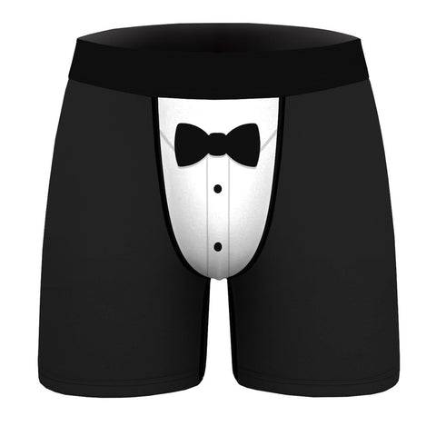 Shorts Underwear Mid Waist Elastic Waistband Boxer Brief-MF01404-Veeddydropshipping