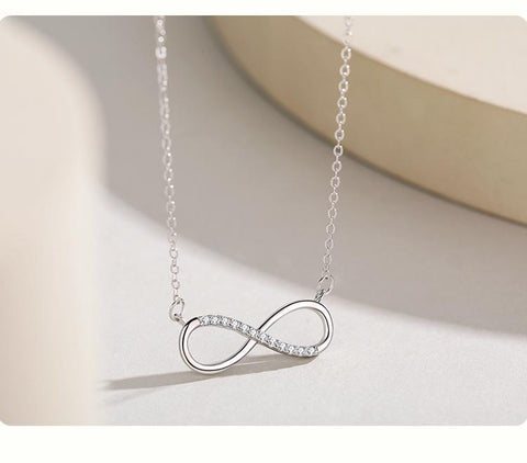 100% 925 Sterling Silver Infinite Love Pendant Necklace For Women -JW00053-Veeddydropshipping