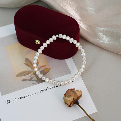 Real Natural Freshwater Pearl Bracelet Fashion Jewelry -JW00292-Veeddydropshipping