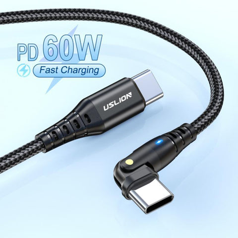 Adjustable Usb-c To Type C Cable 60w Fast Charging Wire Aluminum Fast Charging Phone-PA00019-Veeddydropshipping