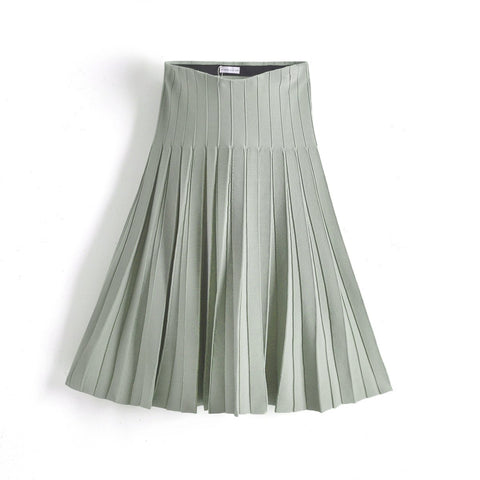 Female Classic Pleated Knit Dresses-WF00415-Veeddydropshipping