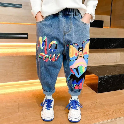 Boys Pants Spring and Autumn New Products Children&#39;s Cartoon-TB01306-Veeddydropshipping