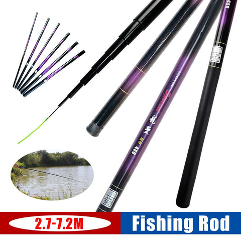 2.4m-5.7m Telescopic Fishing Rods Ultra-light Hard Pole Fishing Pole Carp Rod -OS00350-Veeddydropshipping