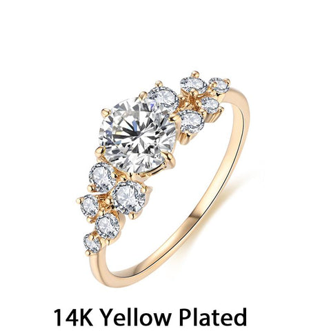 Handmade Round Rings Engagement Bride Wedding Gift Fine Jewelry -JW00556-Veeddydropshipping