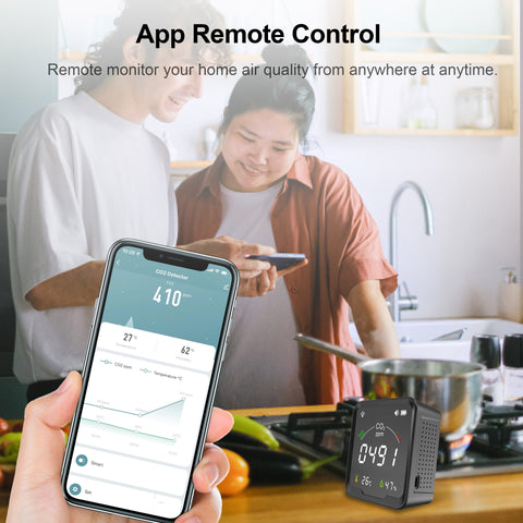 Tuya Smart WiFi CO2 Sensor Smart Carbon Dioxide Meter Temperature -CE00611-Veeddydropshipping
