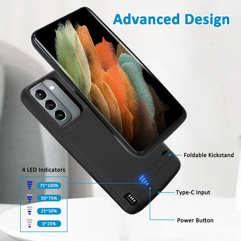 10000mAh Battery Charger Case For Samsung Galaxy S10 S20 S21 S22 + Plus Ultra-PA00068-Veeddydropshipping