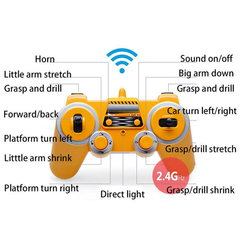 RC Excavator 1:16 Timber Grab Drill 17CH Remote Control Crawler Truck Grab-TB01425-Veeddydropshipping