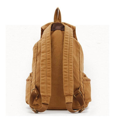 Canvas backpack Men&#39;s backpack school bag drawstring-BS00296-Veeddydropshipping