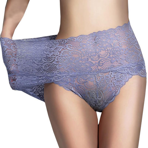 Women Panties Sexy Lace High Waist-WF00856-Veeddydropshipping