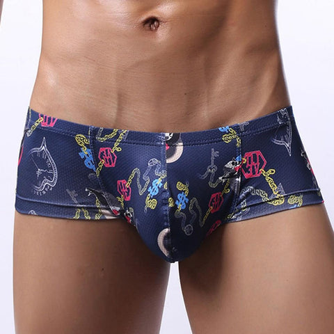 Bulge U Pouch Panties Men&#39;s Sexy Printed Lingerie Low Rise-MF01509-Veeddydropshipping