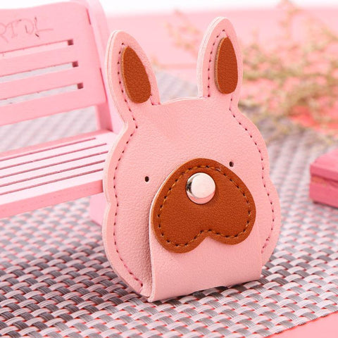 1PC Cute Animal Leather Cable Winder Cartoon Data Cable Headphone Wire Cable Organizer Mobile Phone-PA00935-Veeddydropshipping
