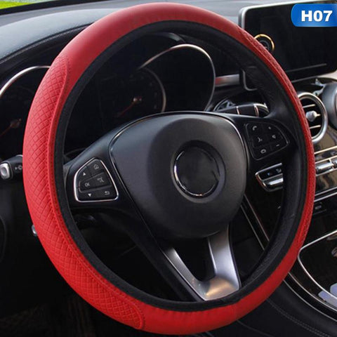 Skidproof Anti-Slip Embossing Microfiber Leather Steering Wheel Cover-AM01375-Veeddydropshipping