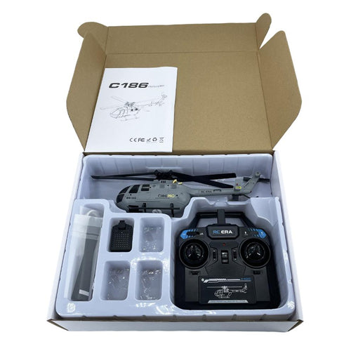 C186 Pro RC Helicopter for Adults 2.4G 4 Channel BO105 Scale with Automatic-TB01420-Veeddydropshipping