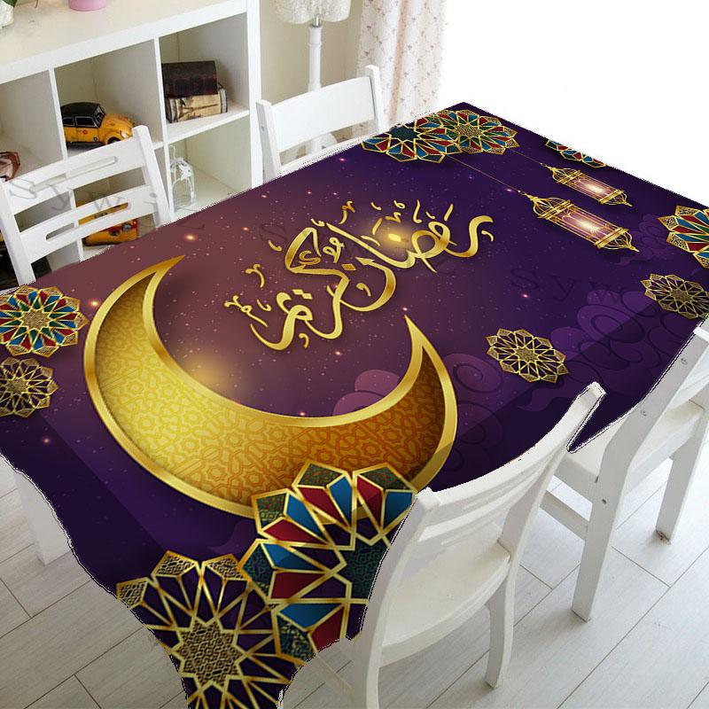 Muslim Mosque Ramadan Tablecloth Kitchen Rectangle Tablecloth-HA00410-Veeddydropshipping