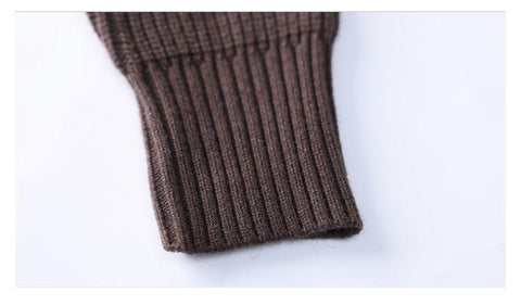 Asymmetrical Striped Button Knitted Splicing Sweaters-WF00098-Veeddydropshipping