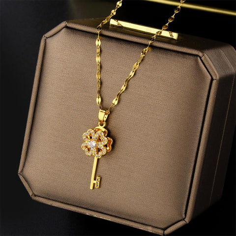 Luxury Zircon Crystal Pendant Necklaces For Women -JW01181-Veeddydropshipping