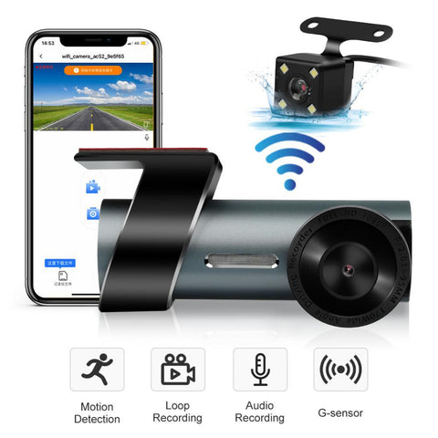 Dash Cam For Car HD Night Vision WIFI Dual-lens Vehicle DVR USB-AM00710-Veeddydropshipping