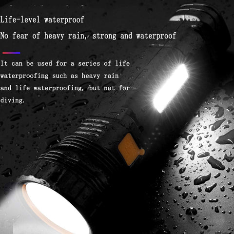 Solar Rechargeable Multi Function 1000 Lumens LED Flashlight with Emergency-TI00775-Veeddydropshipping