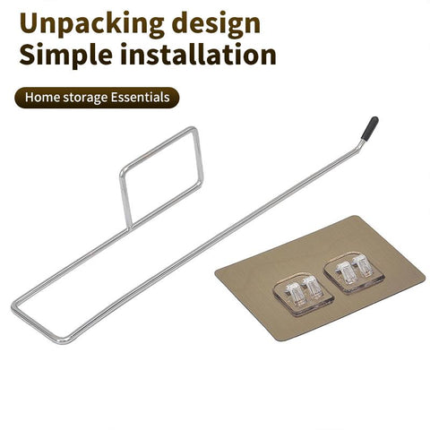 Hanging Rolling Paper Holder No-Punch Bathroom Towel-HA00867-Veeddydropshipping