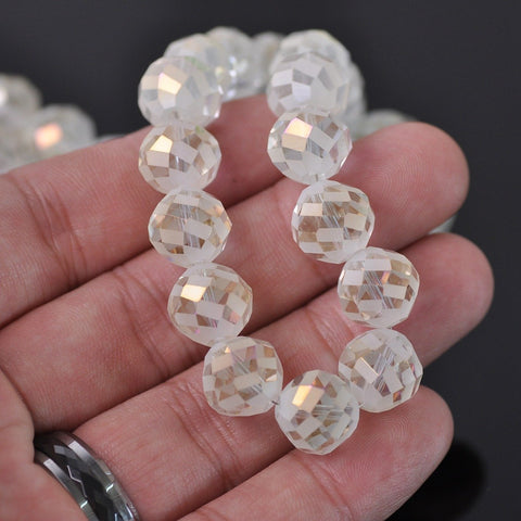 Round Twist Faceted Matte Crystal Glass Loose Beads Jewelry-JW01641-Veeddydropshipping