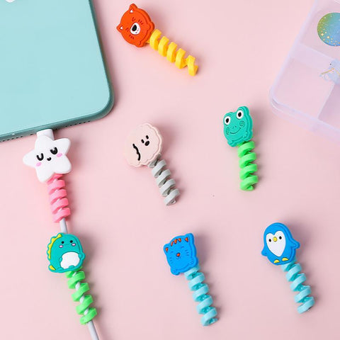 Silicone Data Cable Protective Cover Cartoon Appearance Cable Holder Data Line Cable-PA00884-Veeddydropshipping