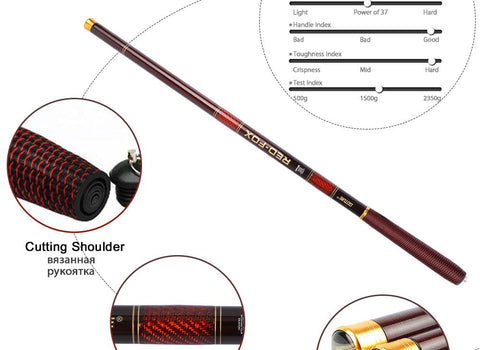 RED FOX Hand Tenkara Rod Ultra Light Stream Telescopic Fishing Rod Carbon Fiber -OS00359-Veeddydropshipping