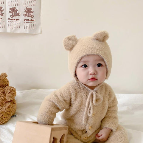 Baby Velvet Jumpsuit Autumn Winter Girl Baby Romper Bodysuit-TB00704-Veeddydropshipping