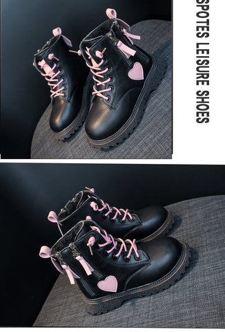 Girls Ankle Boots 2023 New Autumn and Winter Fashion Double Zip Beautiful-TB00130-Veeddydropshipping