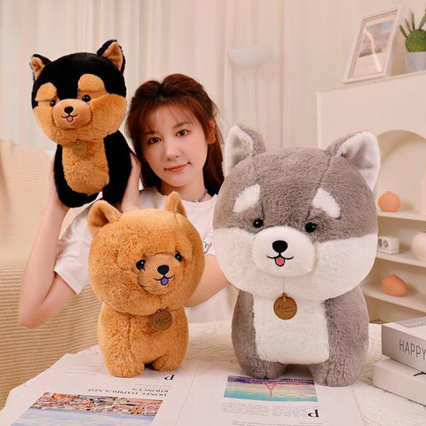 Husky Dog Plush Stuffed Animals Soft Baby Toys Wolf Dog/Bichon Chow-TB01554-Veeddydropshipping