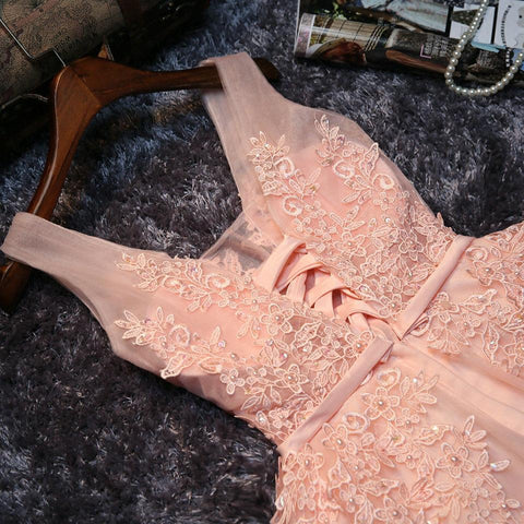 Elegant Sexy Prom Dress Short V Neck-WF01552-Veeddydropshipping