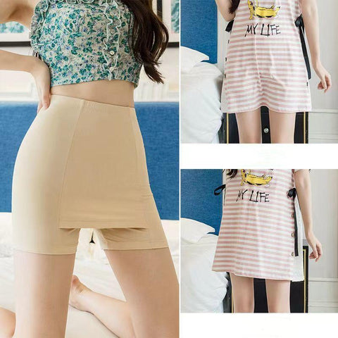 Ice Silk High Waist Safety Pants-WF00973-Veeddydropshipping