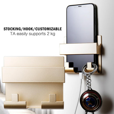 Paste Style Mobile Phone Charging Holder Bracket For IPhone Keyring Wall Mount-PA00533-Veeddydropshipping
