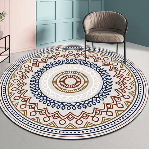 Bohemian Round Carpets for Living Room Decoration-HA00490-Veeddydropshipping
