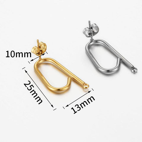 Stainless Steel Ear Studs Earring Earplug for Earrings DIY-JW01610-Veeddydropshipping