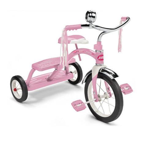 Radio Flyer, Classic Red Dual Deck Tricycle, 12" Front Wheel, Red-OS01028-Veeddydropshipping