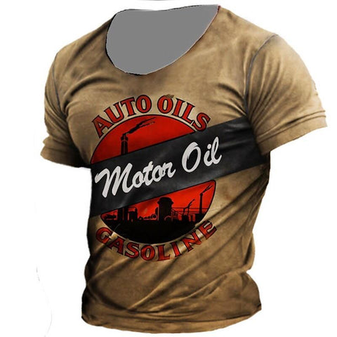 T-shirt For Men Motor Biker 3d Print Vintage Short-MF00185-Veeddydropshipping