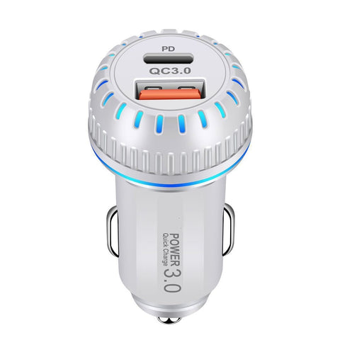 Dual Ports PD Car Charger USB C Quick Charge 3.0 USB-PA01143-Veeddydropshipping