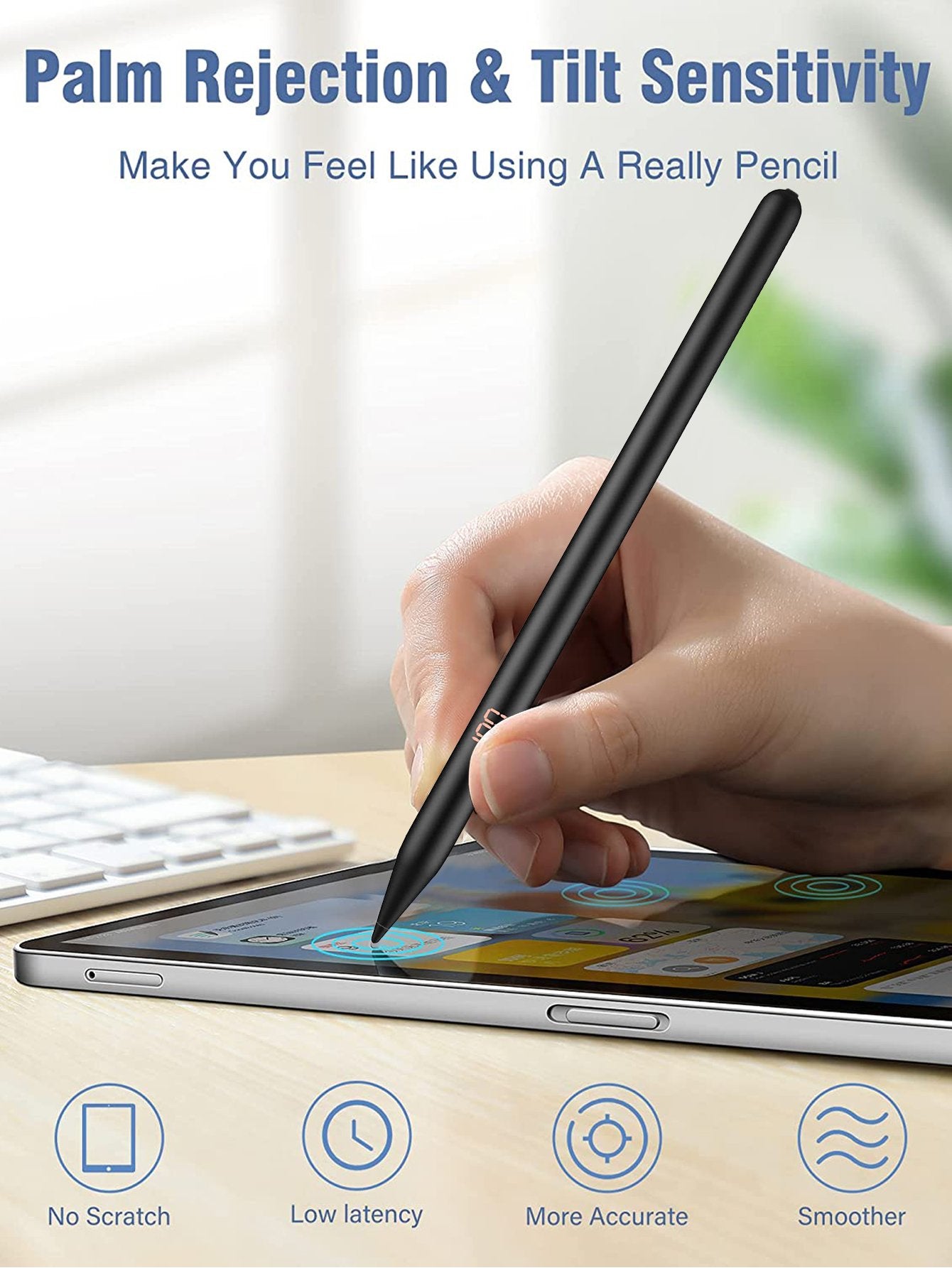 Pencil with LED Power Display, Palm Rejectio-Veeddydropshipping