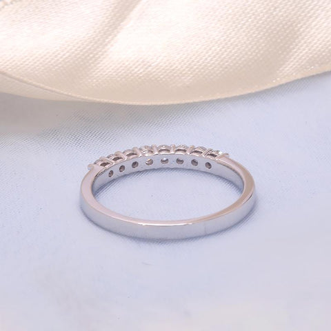 14k White Gold Engagement Wedding MoissaniteDiamond Band Ring-JW00130-Veeddydropshipping