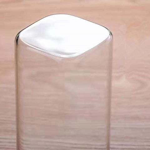 Square Glass Cup Mug Heat-Resistant Water Cups-HA01278-Veeddydropshipping