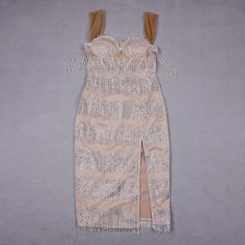 Prom Dress Crystal Sequins Glitter Sleeveless-Veeddydropshipping