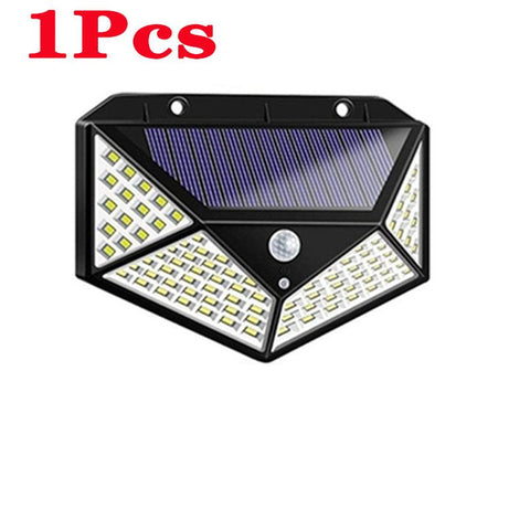 1/2/4Pcs 100 LED Solar Wall Lights Outdoor Solar Lamp PIR Motion Sensor-TI00833-Veeddydropshipping