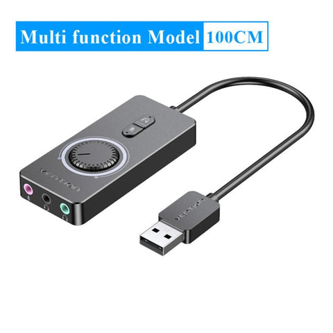 USB Sound Card Audio Interface External Jack Mic Speaker-CO00101-Veeddydropshipping
